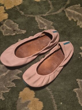 Tieks Ballet Flats in Light Pink with Teal Tabs